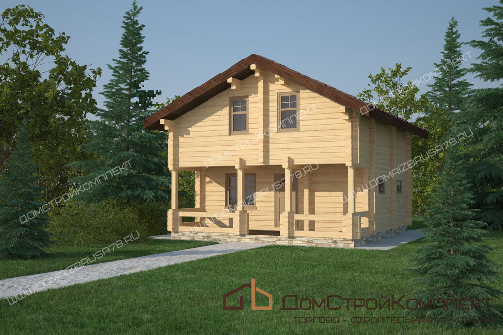 Баня 6х8 двухэтажная