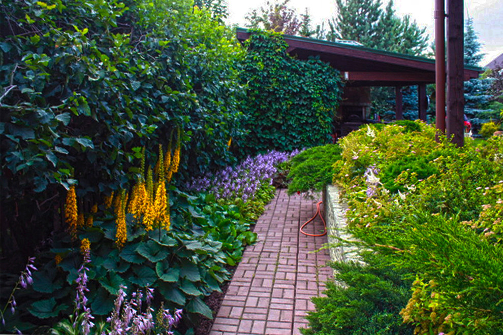 Ландшафтный дизайн на участке 6 соток в Подрезково.