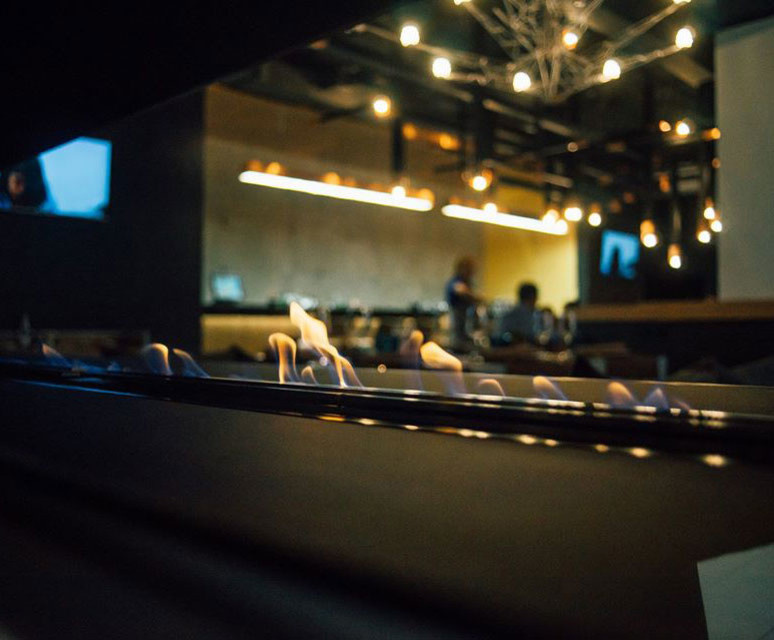 Биокамин в ресторане