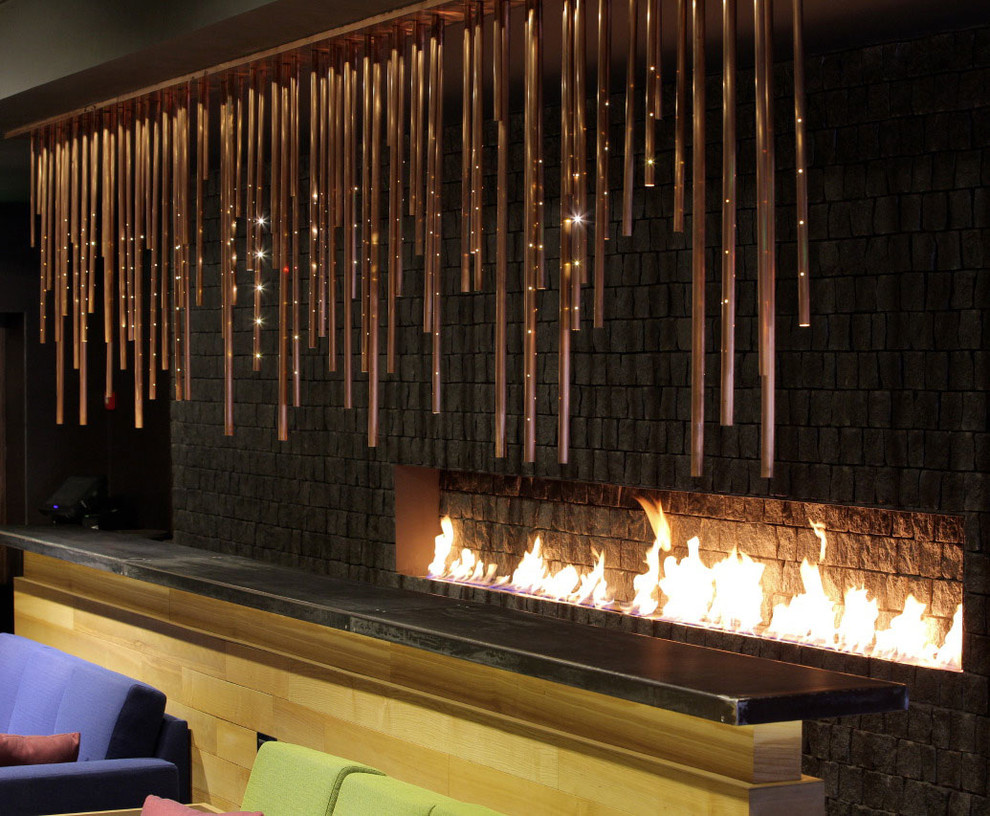 Биокамин в ресторане