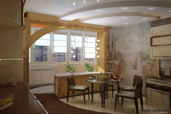 Фотообои в интерьере кухни