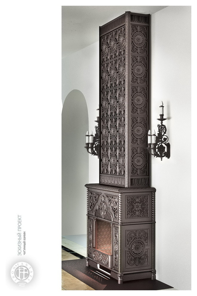 Фонари, плитка, камины