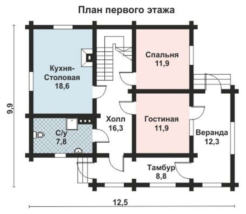 ОБ-2150 Дом из Оцилиндрованного бревна