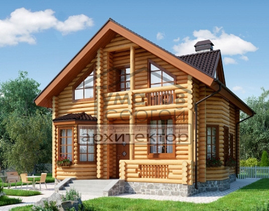 ОБ-2166-2 Дом из Оцилиндрованного бревна