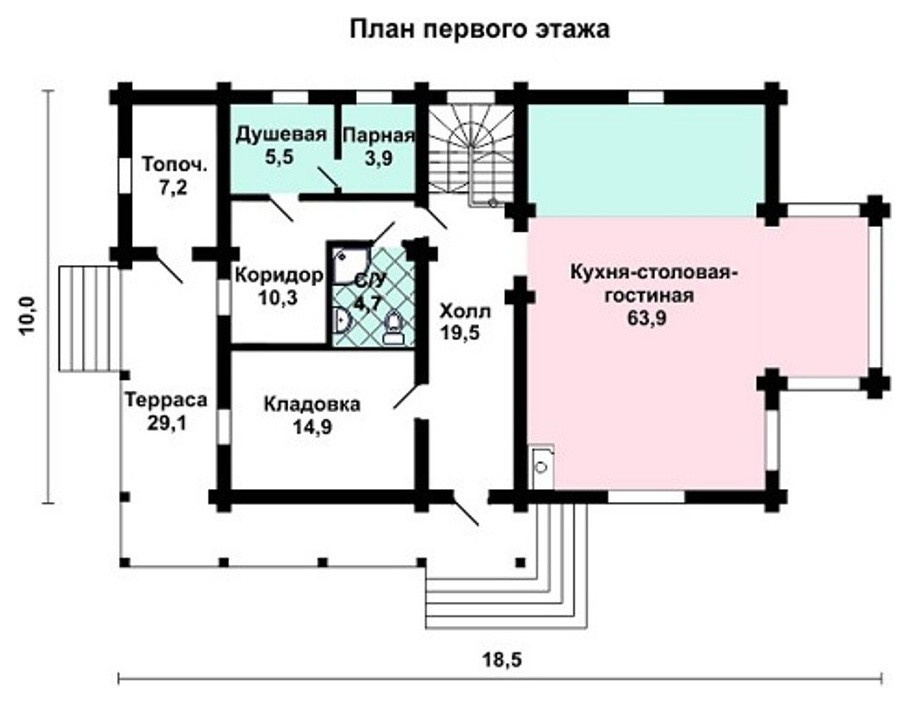 ОБ-2199 Дом из Оцилиндрованного бревна
