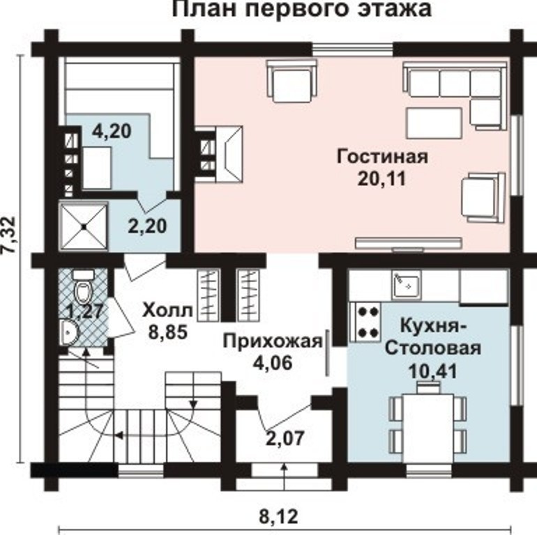 ОБ-2221 Дом из Оцилиндрованного бревна