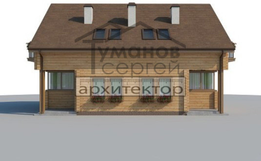 КБ-543 Дом для двух семей. Дом из клееного Бруса