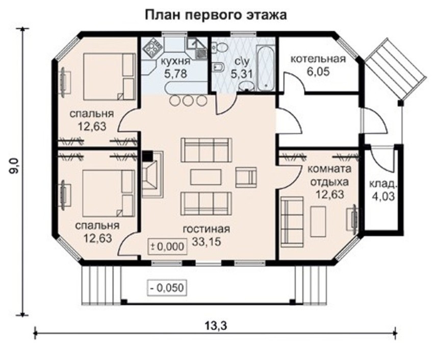 КБ-2009 Дом из Бруса
