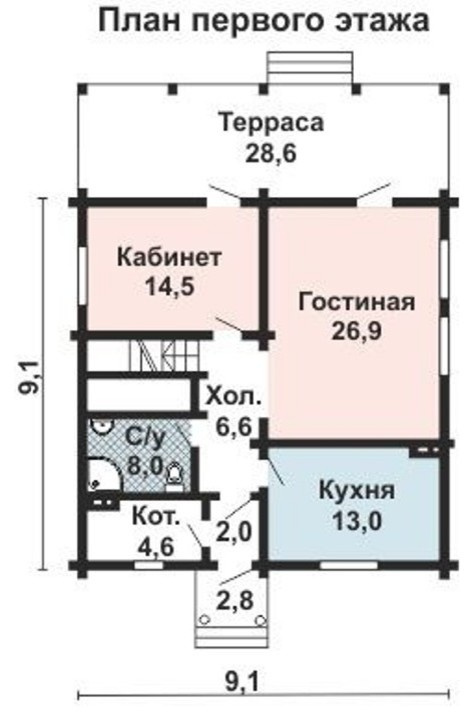 КБ-2072 Дом из Клееного Бруса