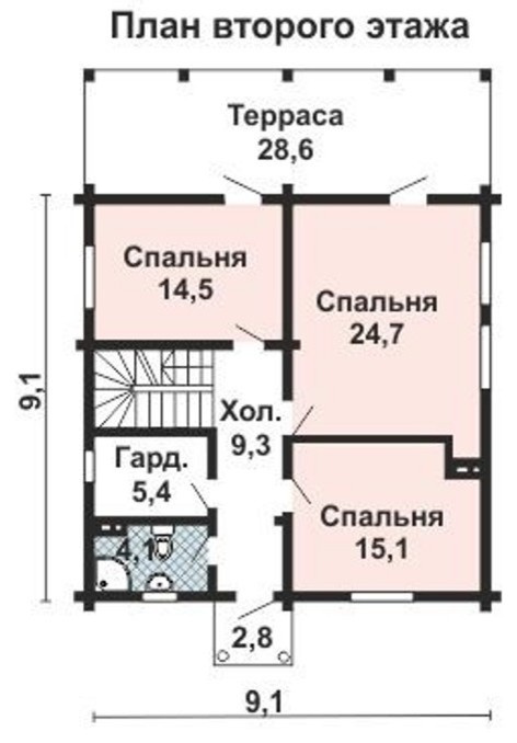 КБ-2072 Дом из Клееного Бруса