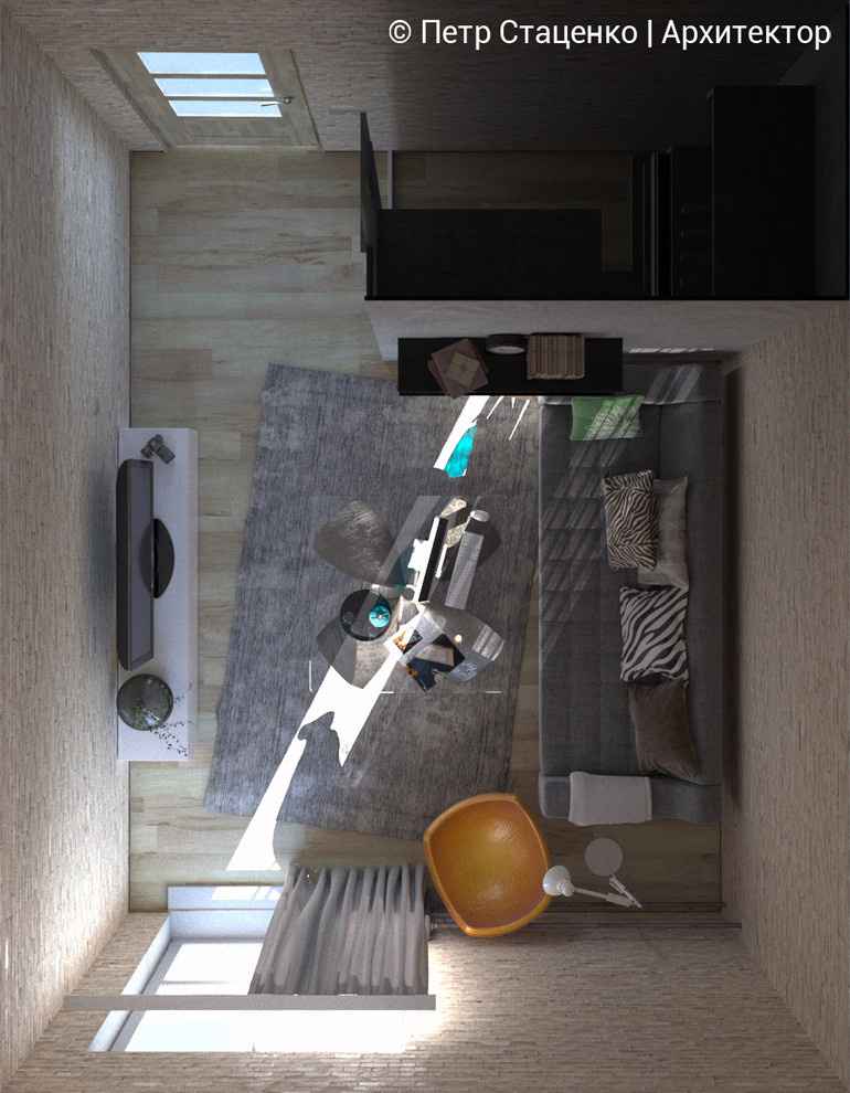 Вид сверху.