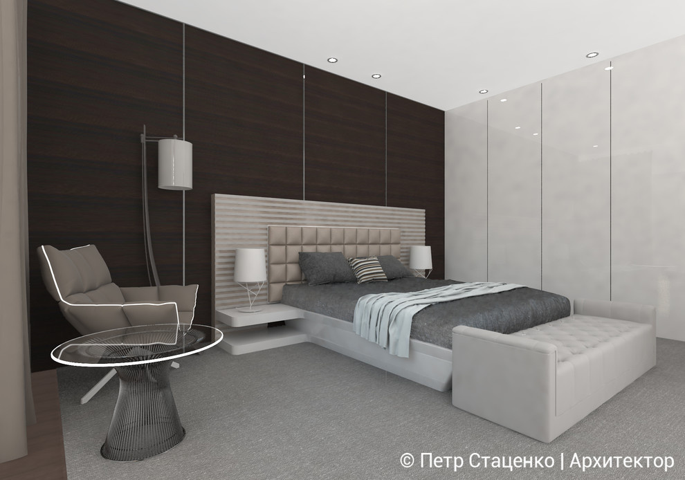 Обложка проекта: Двухуровневая квартира с современной обстоновкой и стильной лестницей..