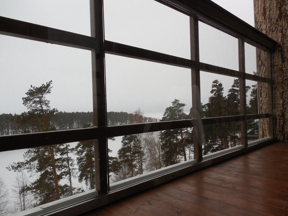 Перильное ограждение со стеклом (как стало)