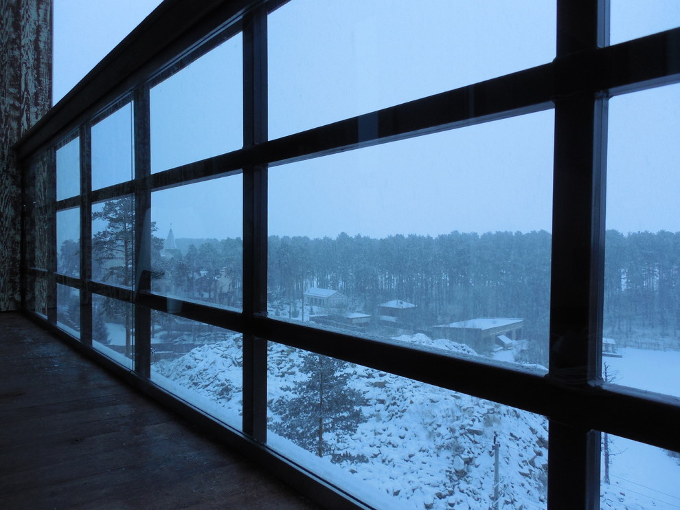 Перильное ограждение со стеклом (как стало)