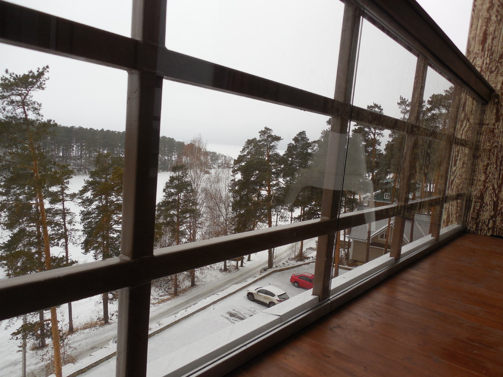 Перильное ограждение со стеклом (как стало)