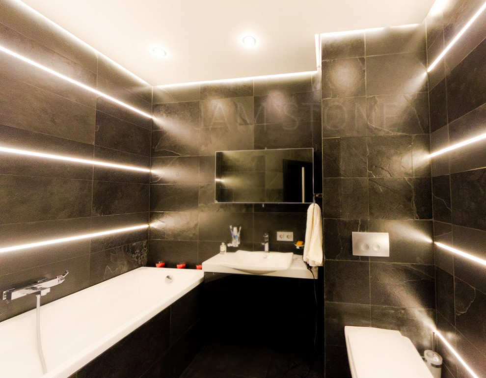 Обложка проекта: Ванная - черный минимализм