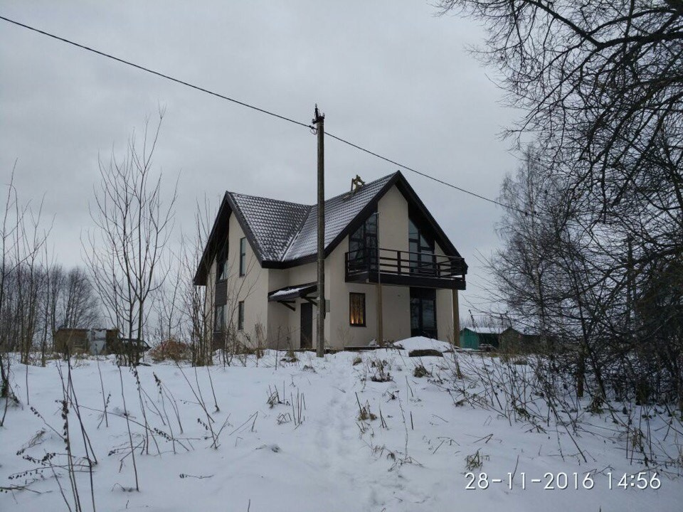 Двухэтажный каркасный дом в Волхове