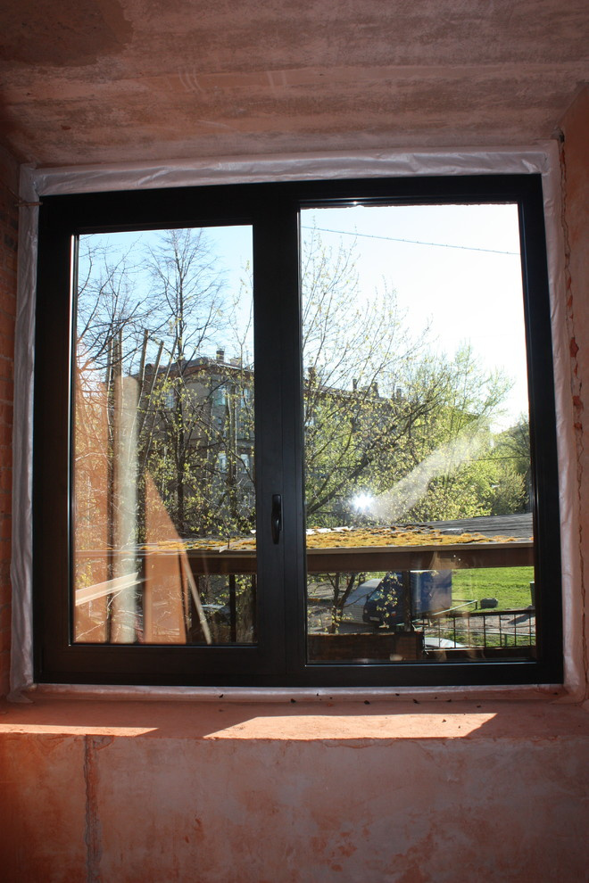 Черные теплые алюминиевые окна