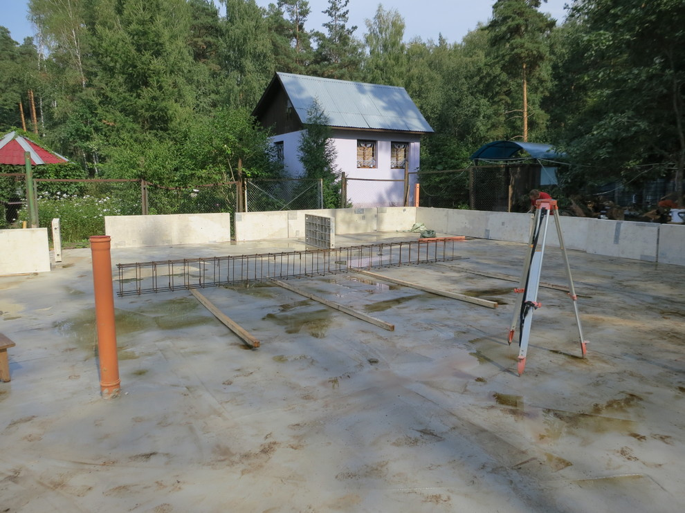 Монолитная плита 135 м кв