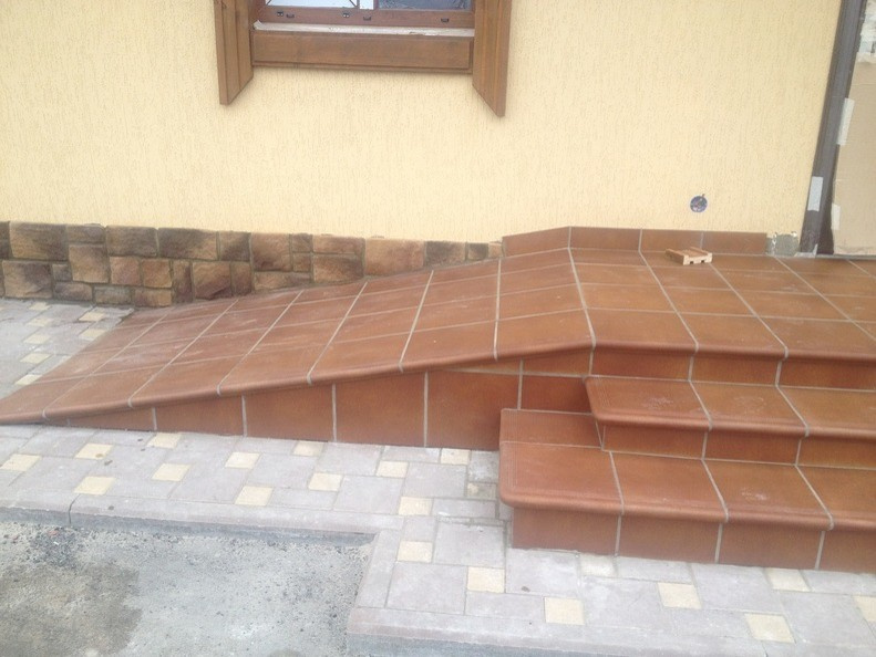 Наши объекты. Клинкерные ступени и плитка Stroher
