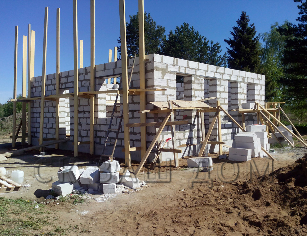 Двухэтажный дом из газобетона Тобино