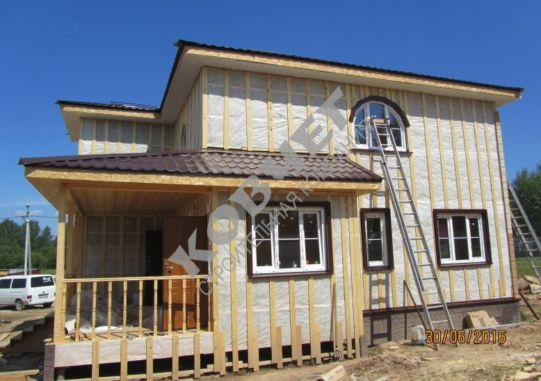 Каркасный дом 12*12. Двухэтажный