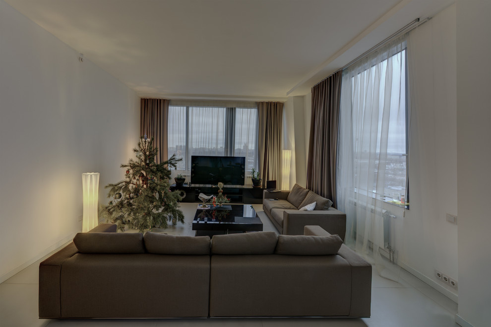 Квартира в современном стиле с яркими акцентами