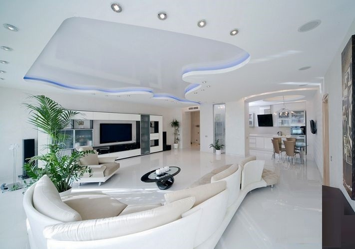 Двухуровневые потолки с подсветкой