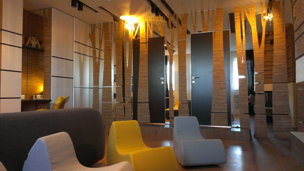 Гостиная в осенних тонах.