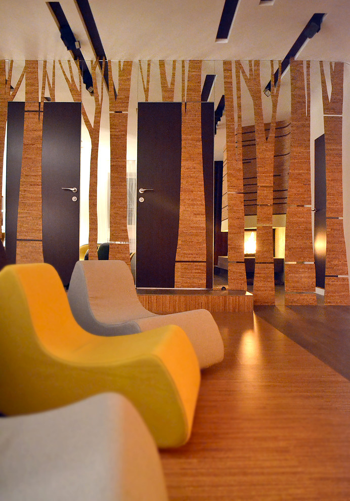 Гостиная в осенних тонах.