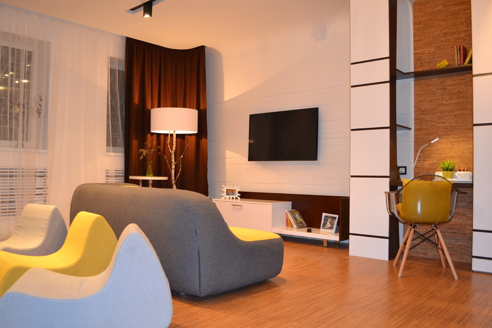 Гостиная в осенних тонах.