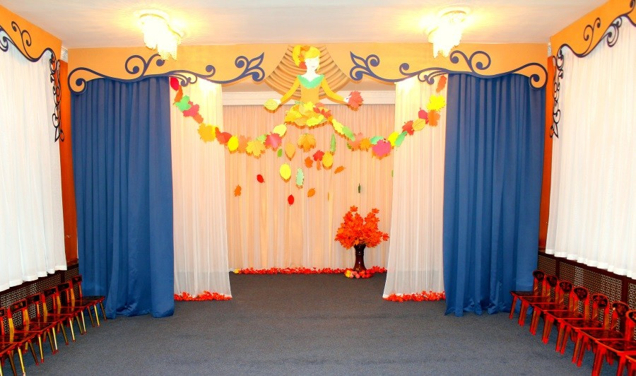 Оформление зала в детском садике