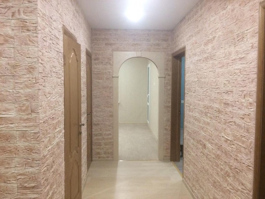 Отделка стен в квартире клинкерной плиткой