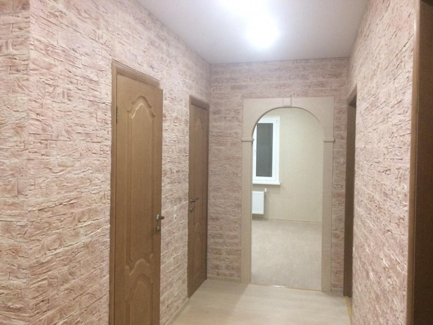 Отделка стен в квартире клинкерной плиткой