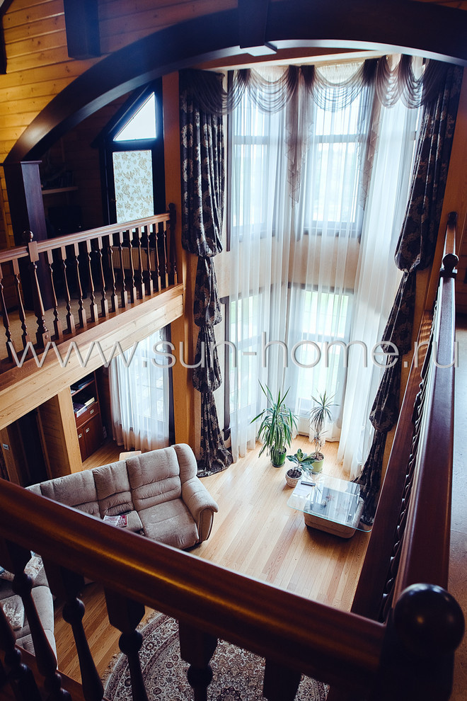 Загородный коттедж из бруса,вид со 2 этажа