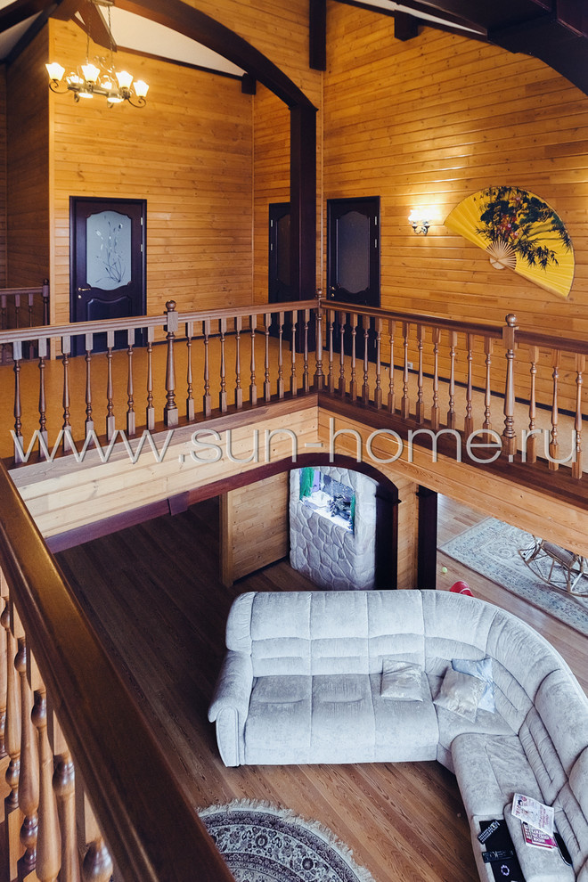 Загородный коттедж из бруса,вид со 2 этажа