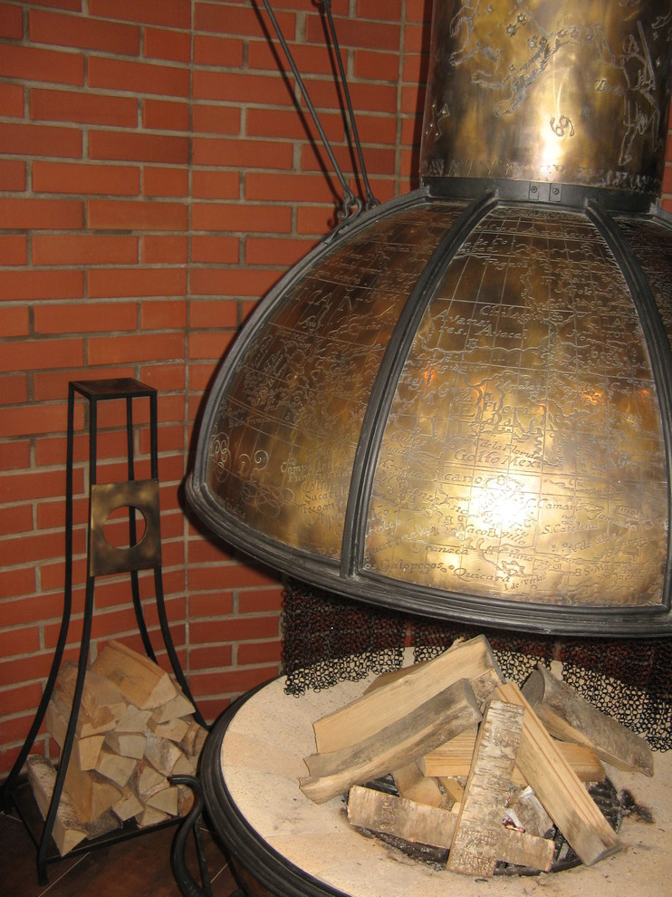 дом в Колосково, камин