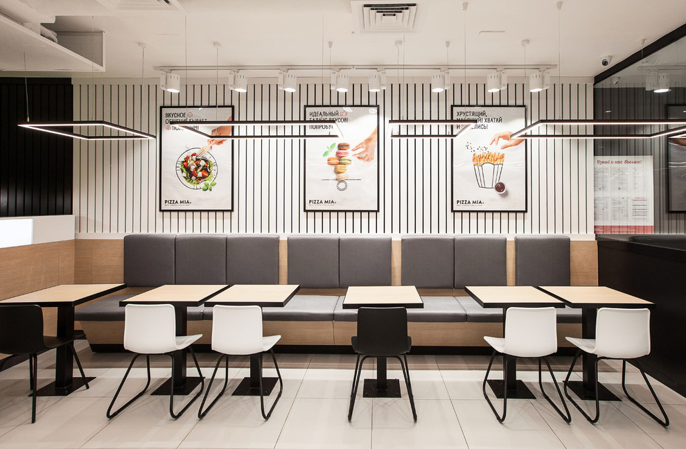 ИНТЕРЬЕР КАФЕ БЫСТРОГО ПИТАНИЯ PIZZAMIA , Г. ЕКАТЕРИНБУРГ