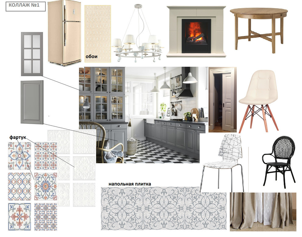 Кухня. Москва.Коллаж к визуализации