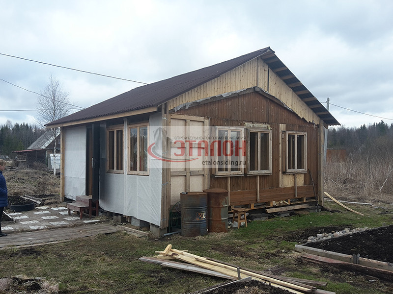 пос. Рынделево - монтаж сайдинга с утеплением