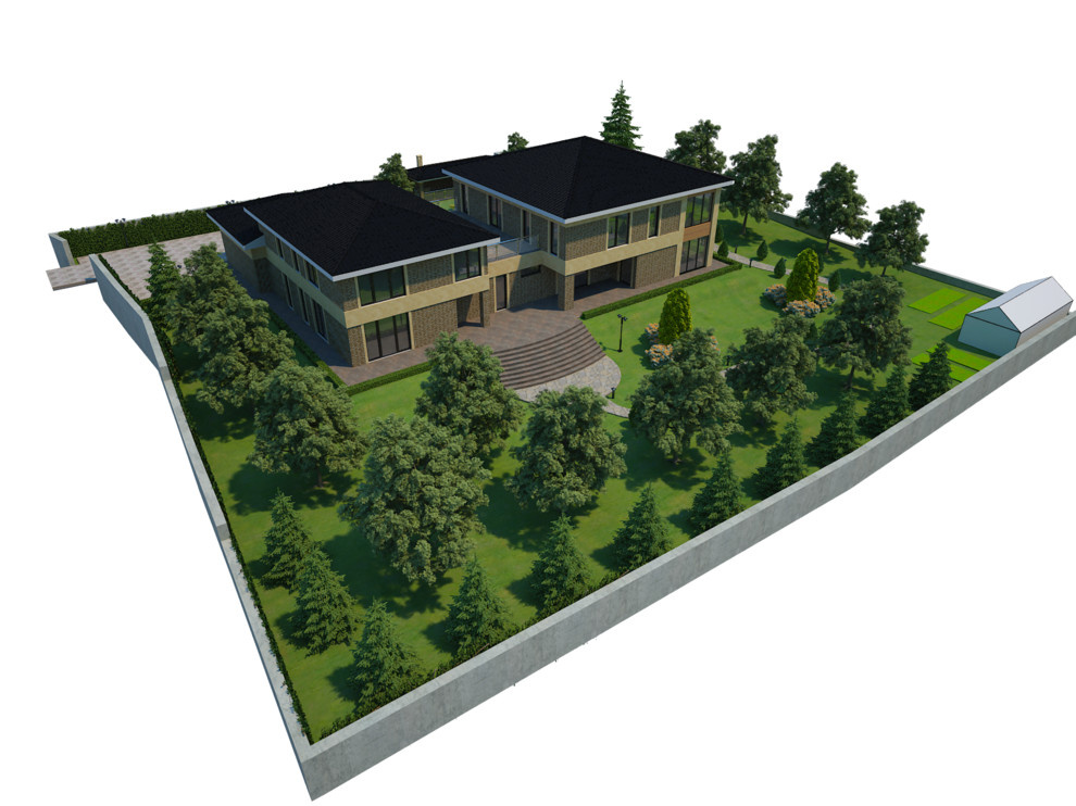 Реконструкция фасада и ландшафт