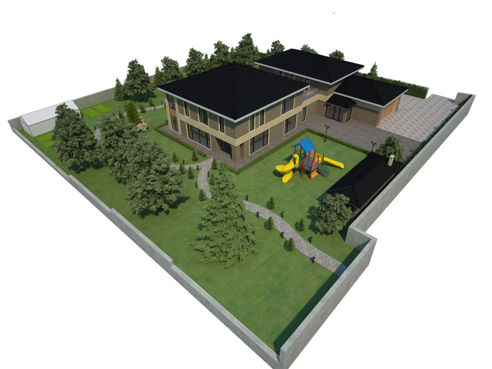 Реконструкция фасада и ландшафт