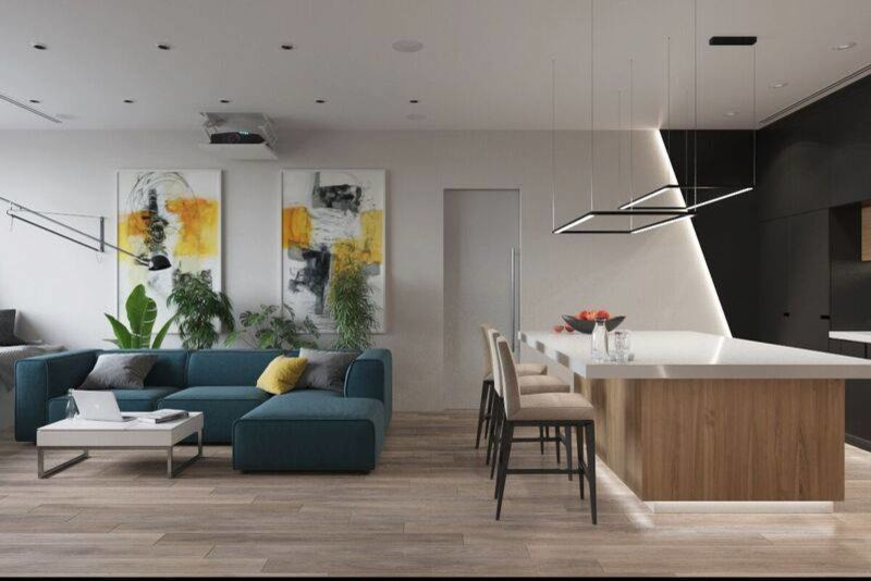 Проект дизайн-студии Salmon Lair в ЖК Дирижабль