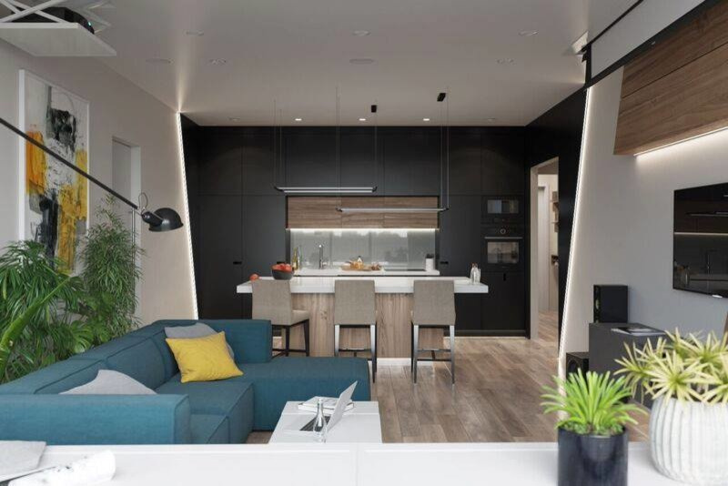 Проект дизайн-студии Salmon Lair в ЖК Дирижабль