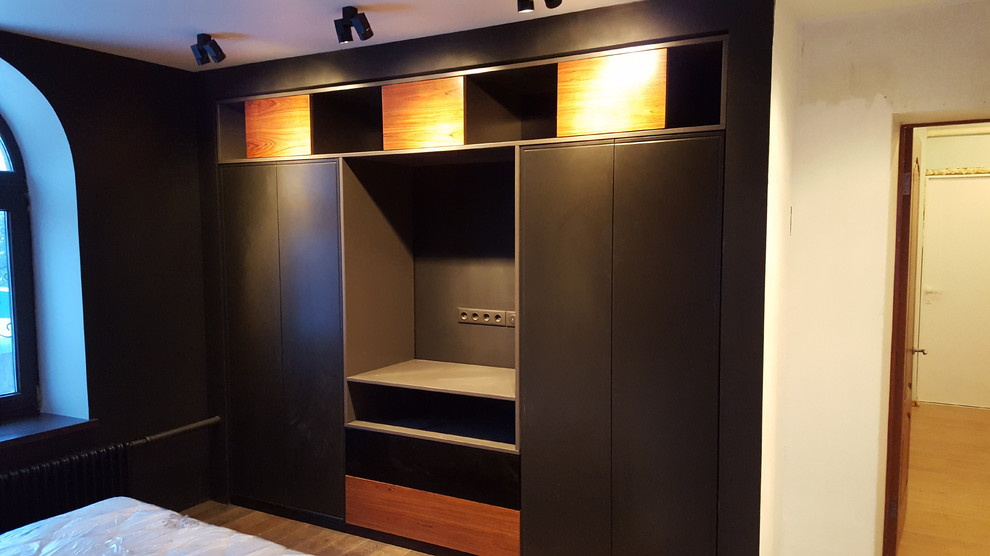 шкаф и стеновая панель для Алексея, шпон+эмаль