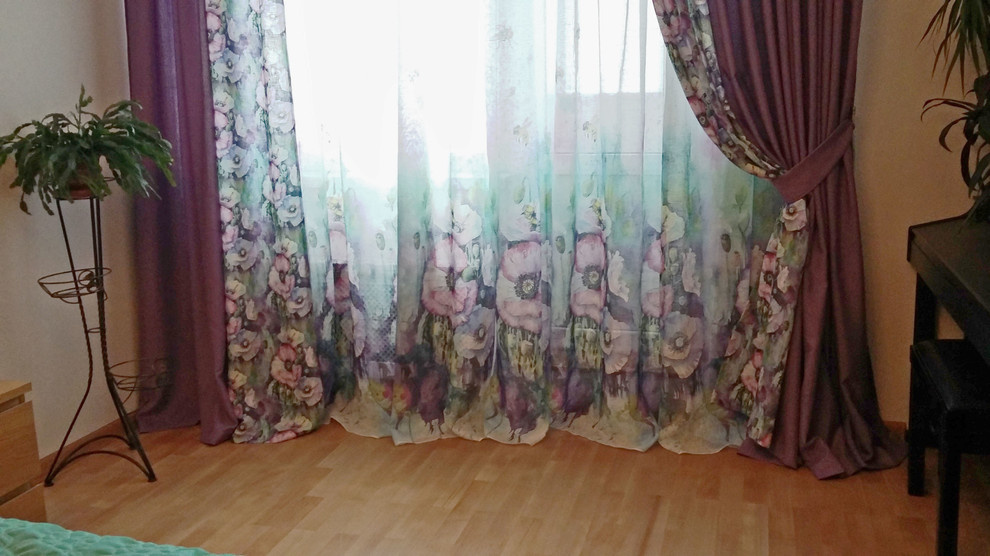 Фееричная спальня и тематический текстильный дизайн в Митино. шторы