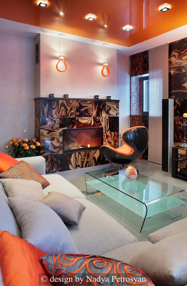 Роскошь стиля в цвете. Гостиная -кухня