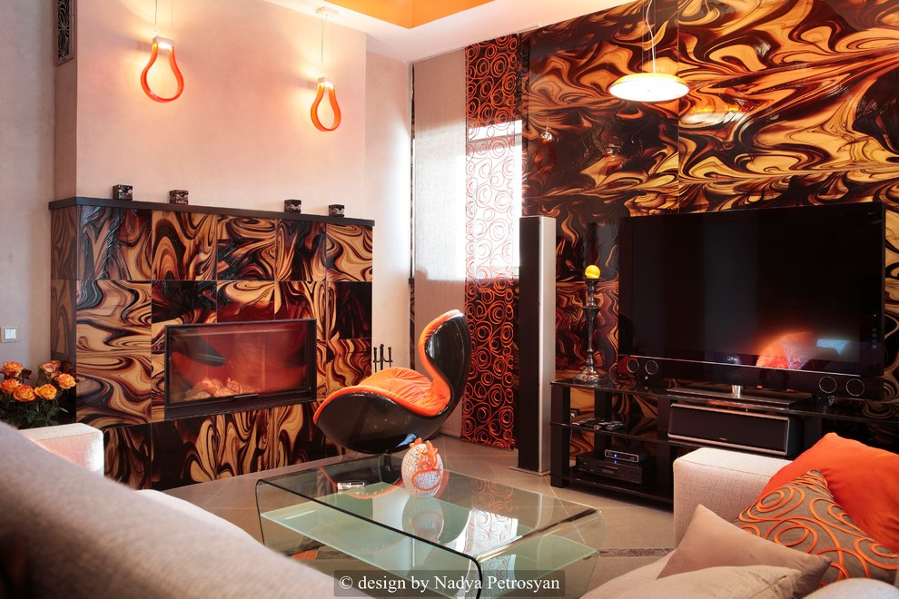 Роскошь стиля в цвете. Гостиная -кухня