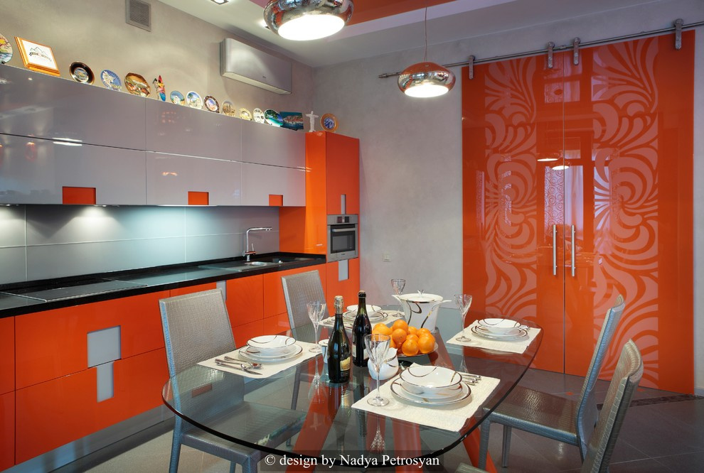 Роскошь стиля в цвете. Гостиная -кухня