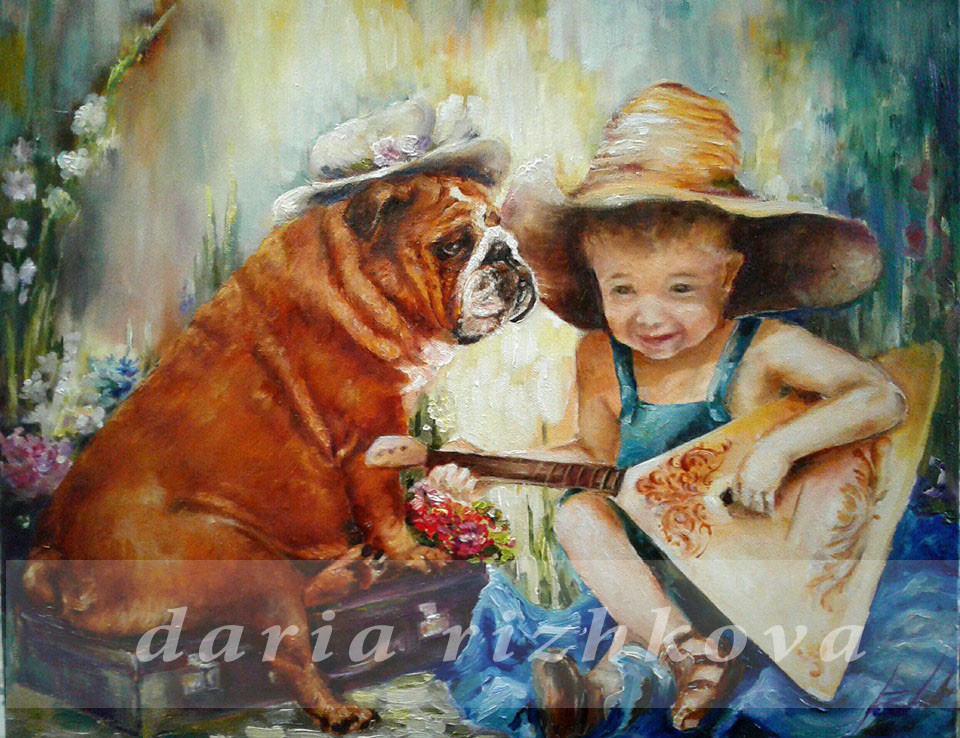 Живопись маслом .серия" Сказки"